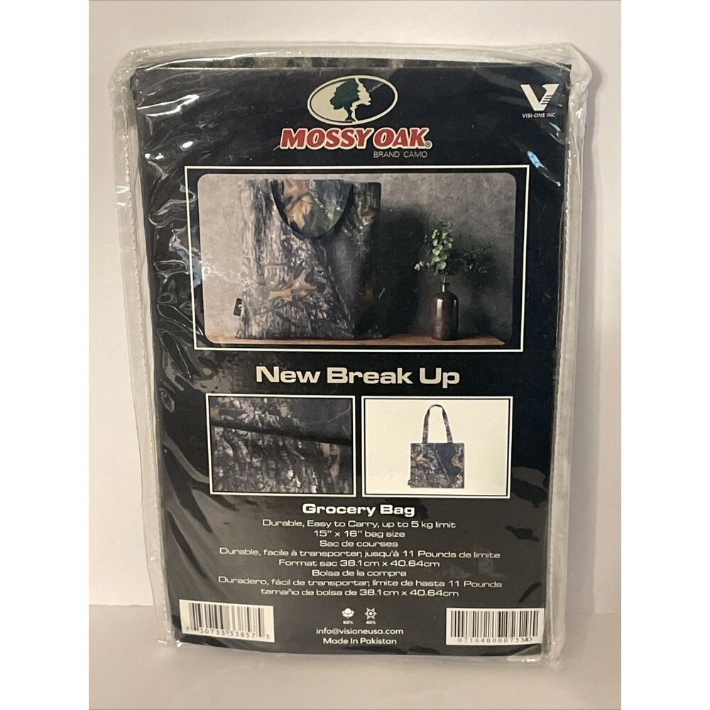 Mossy Oak Grocery Bag Camo Pack Of 1 New Break Up Camouflage BRAND NEW 15"X 16"